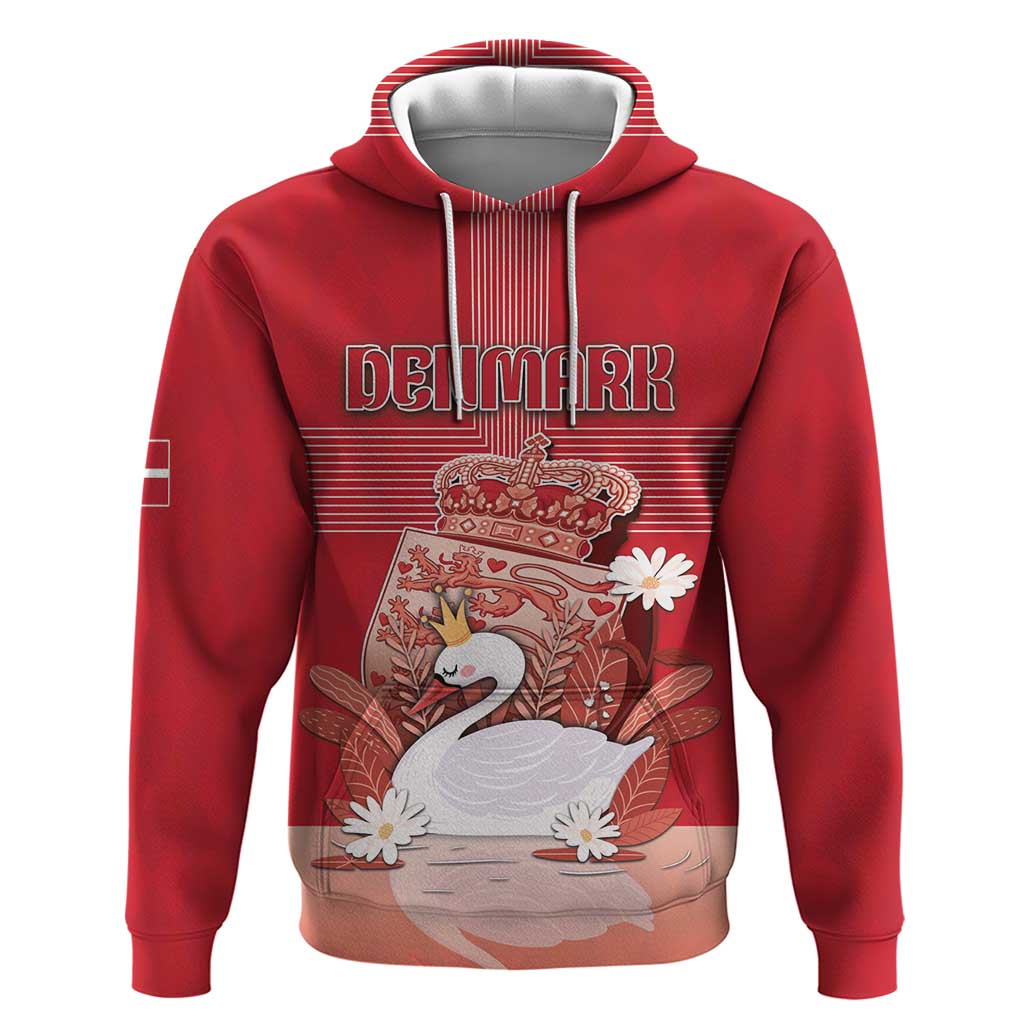 Personalized Denmark Hoodie Mute Swan With Symbol DT05