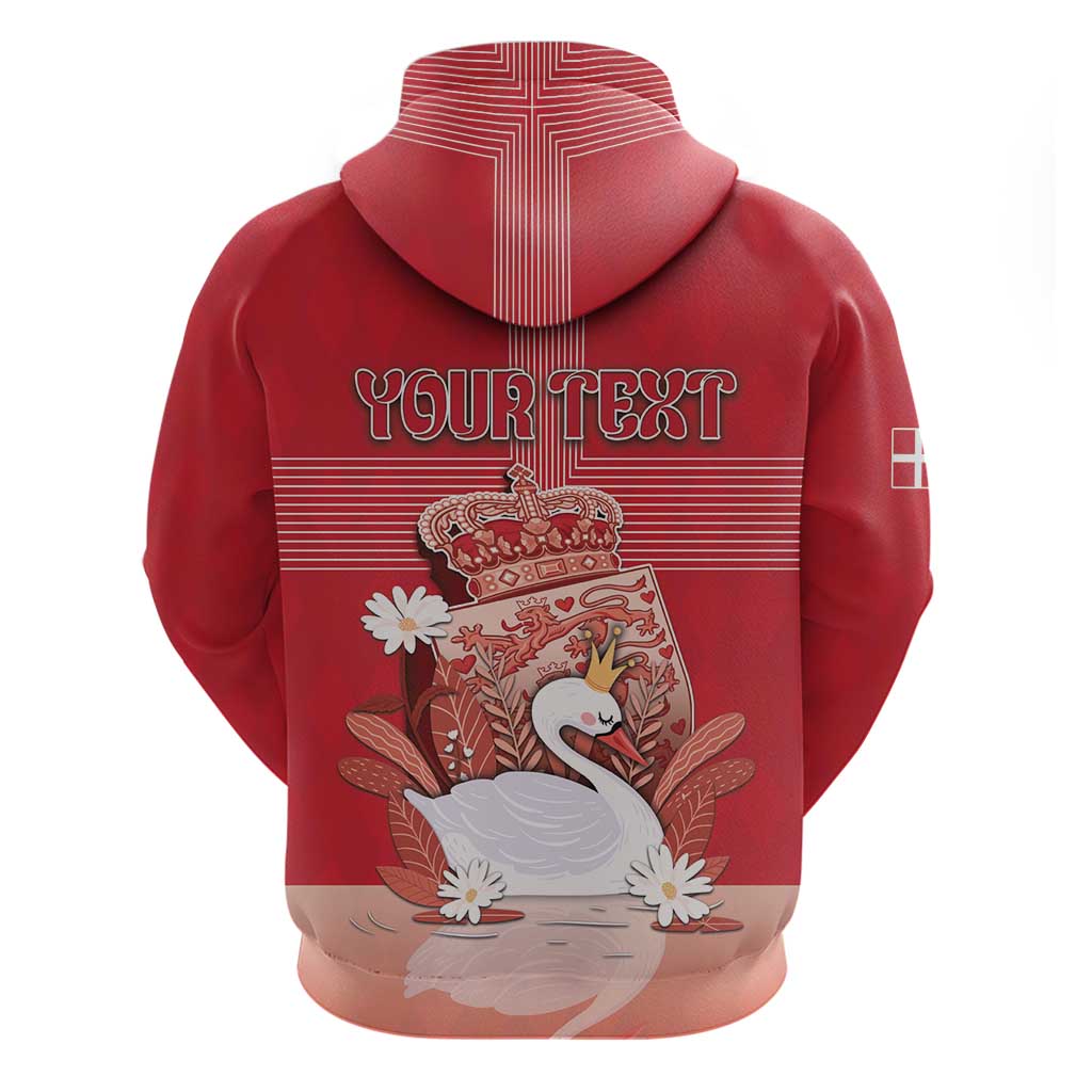 Personalized Denmark Hoodie Mute Swan With Symbol DT05