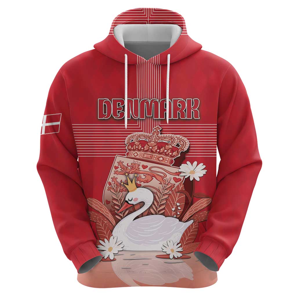 Personalized Denmark Hoodie Mute Swan With Symbol DT05