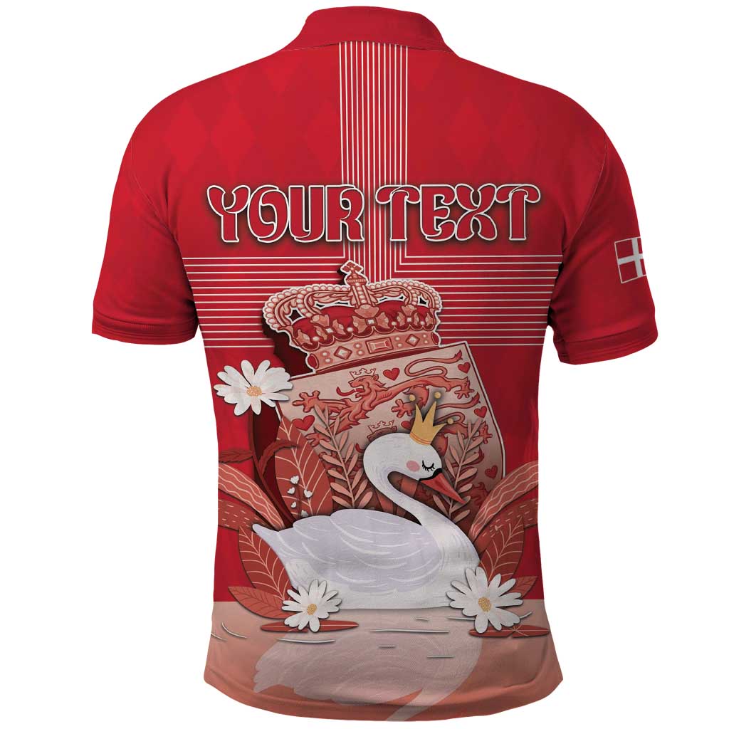 Personalized Denmark Polo Shirt Mute Swan With Symbol DT05