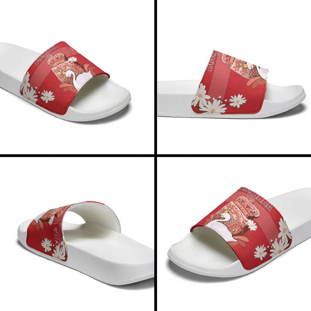 Denmark Slide Sandals Mute Swan With Symbol DT05