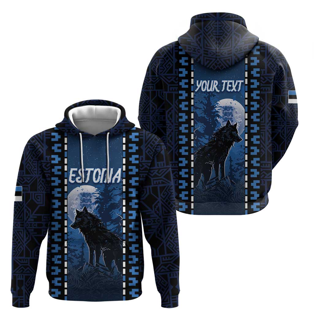 Personalized Estonia Hoodie Night Wolf With Pattern DT05