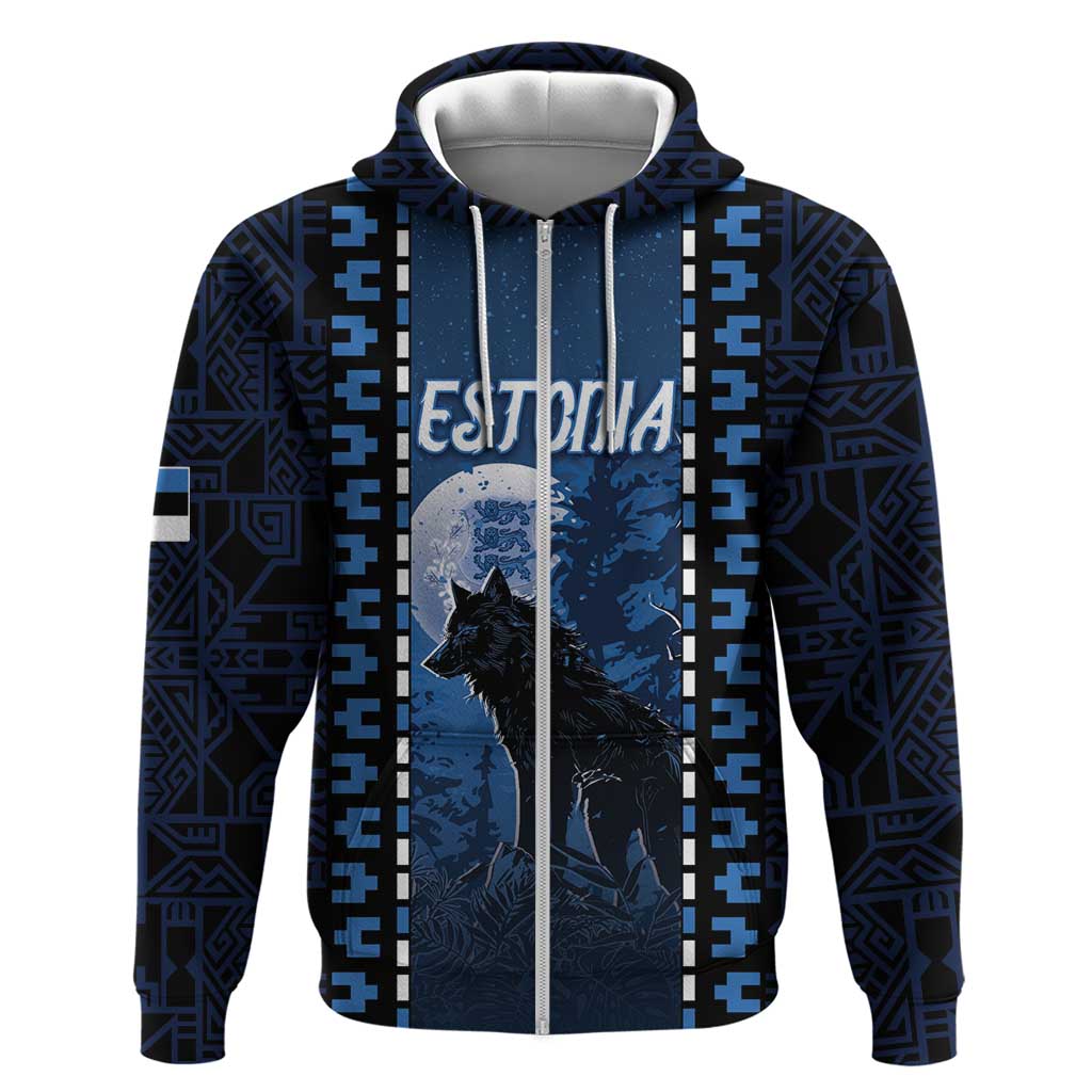Personalized Estonia Hoodie Night Wolf With Pattern DT05