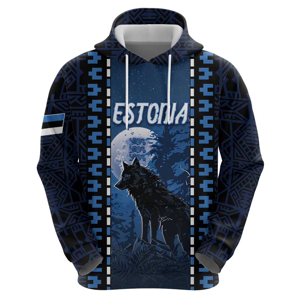 Personalized Estonia Hoodie Night Wolf With Pattern DT05