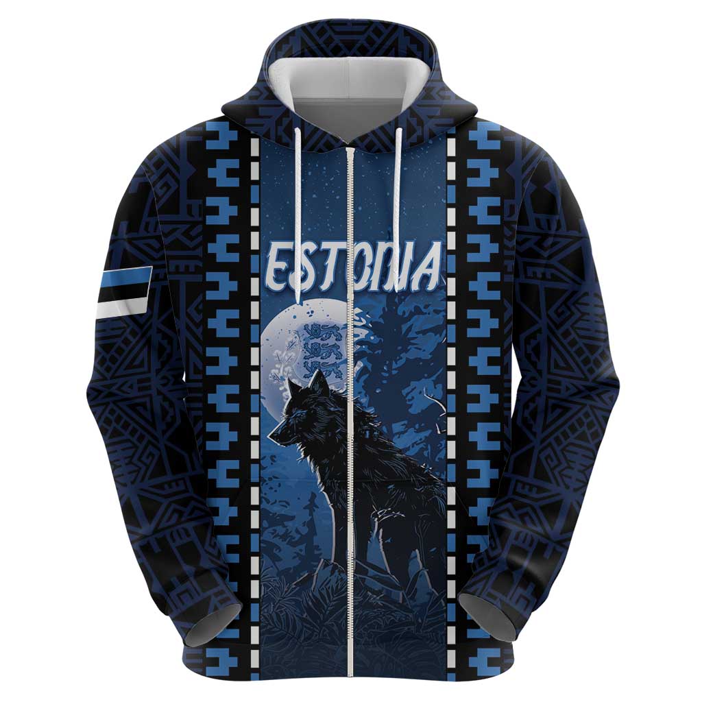 Personalized Estonia Hoodie Night Wolf With Pattern DT05