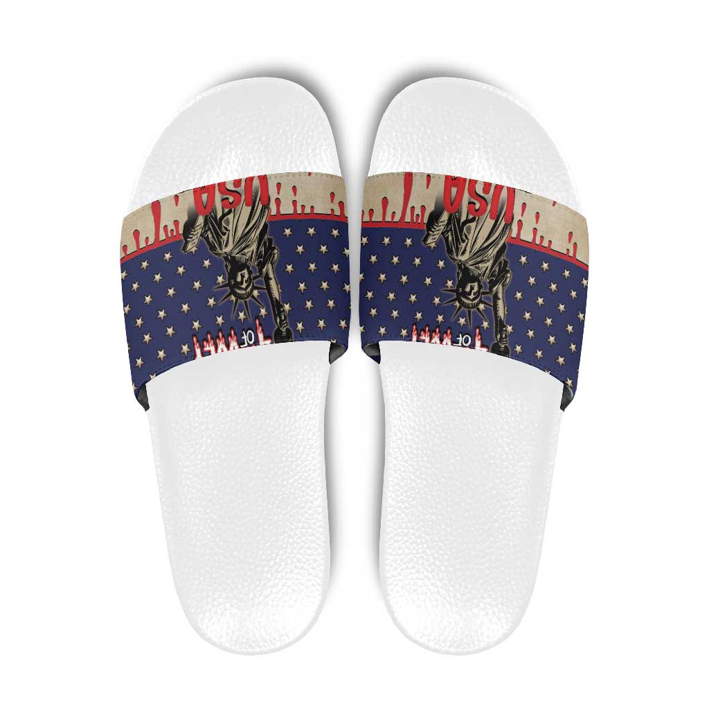 USA 4th Of July Slide Sandals We The People DT05