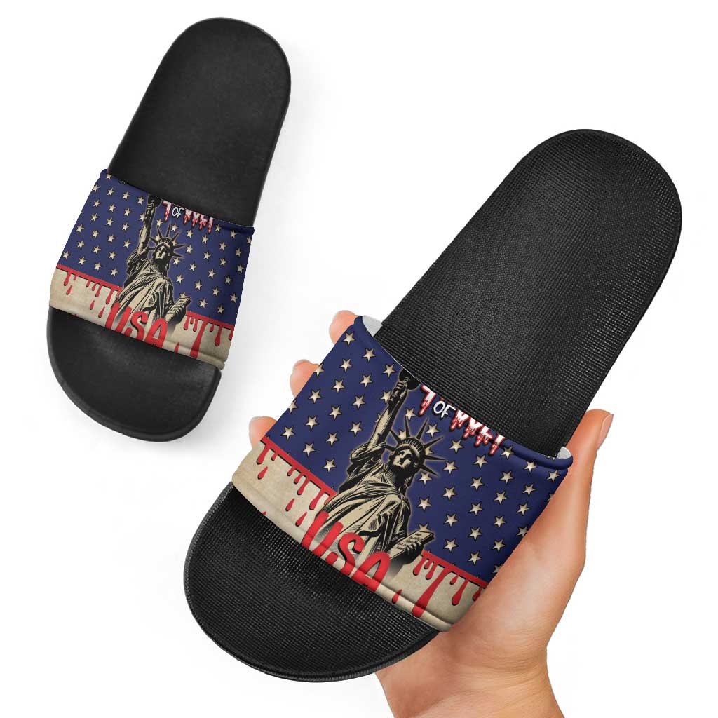 USA 4th Of July Slide Sandals We The People DT05