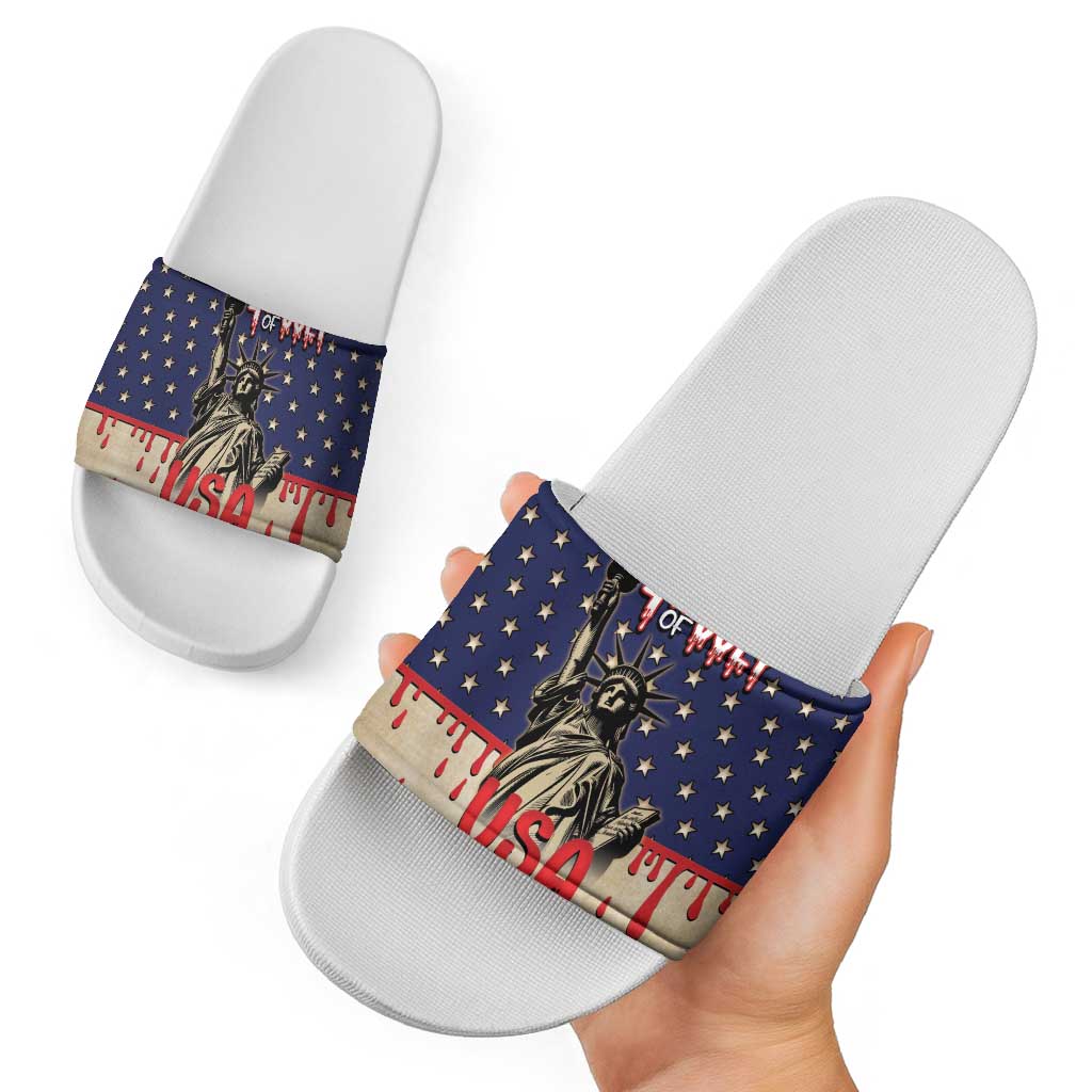 USA 4th Of July Slide Sandals We The People DT05