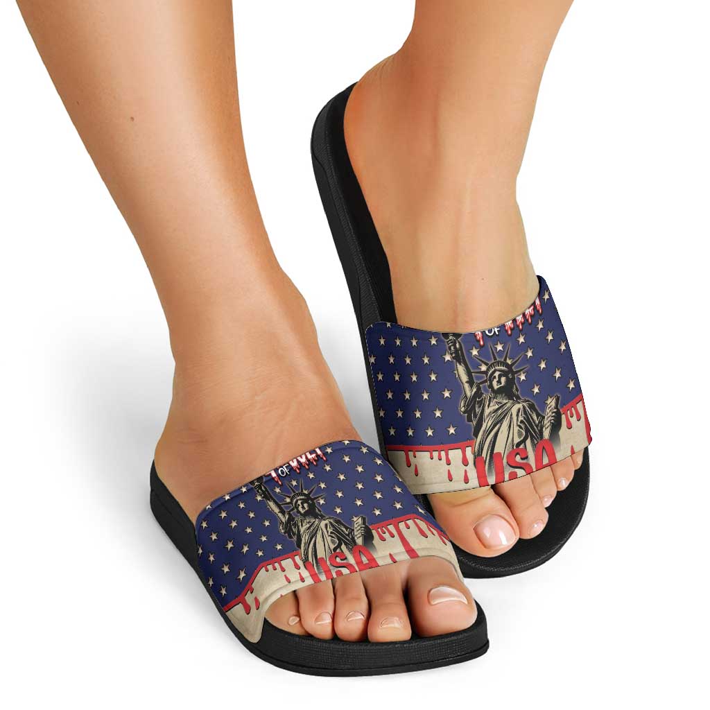 USA 4th Of July Slide Sandals We The People DT05