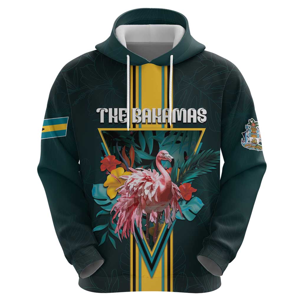 Personalized The Bahamas Hoodie The Flamingo Tropical Flowers DT05