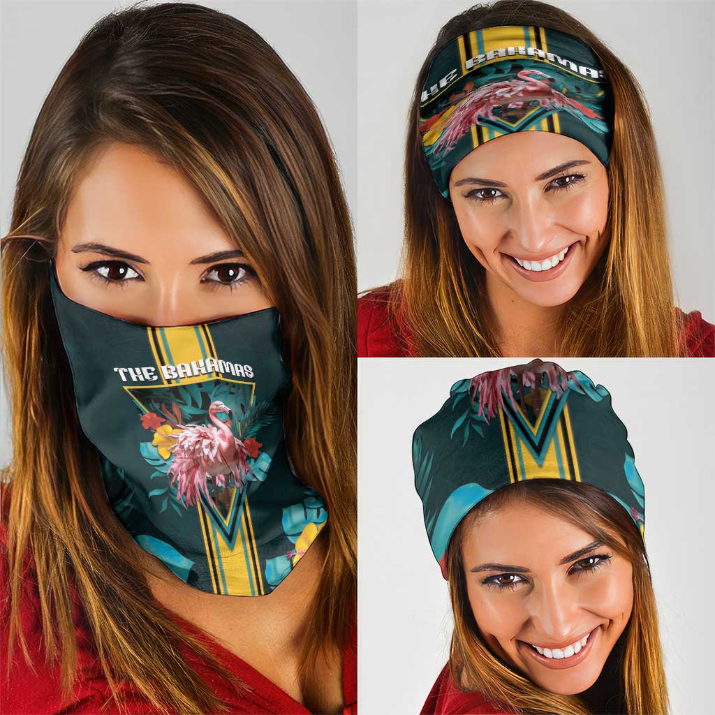The Bahamas Neck Gaiter The Flamingo Tropical Flowers DT05