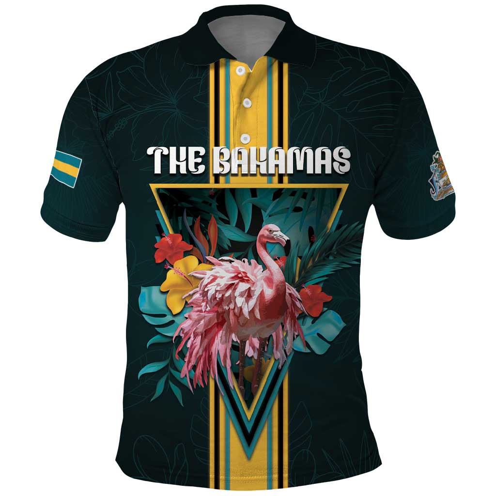 Personalized The Bahamas Polo Shirt The Flamingo Tropical Flowers DT05