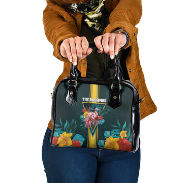 The Bahamas Shoulder Handbag The Flamingo Tropical Flowers DT05