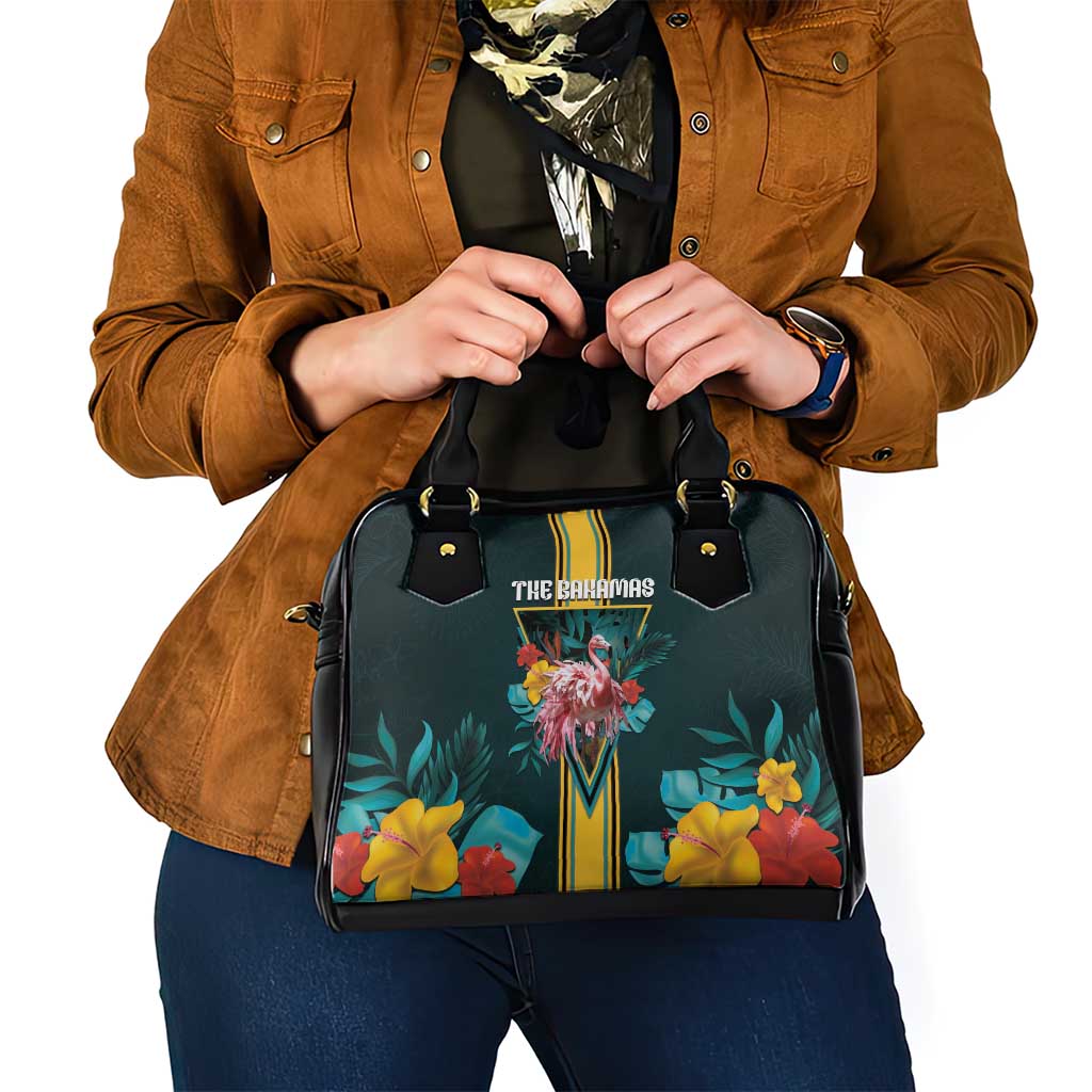 The Bahamas Shoulder Handbag The Flamingo Tropical Flowers DT05