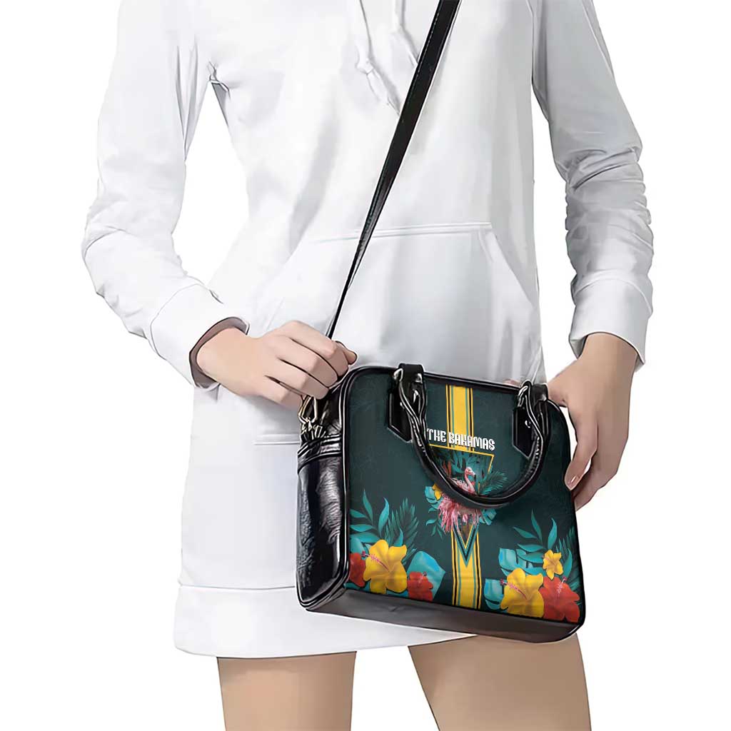 The Bahamas Shoulder Handbag The Flamingo Tropical Flowers DT05