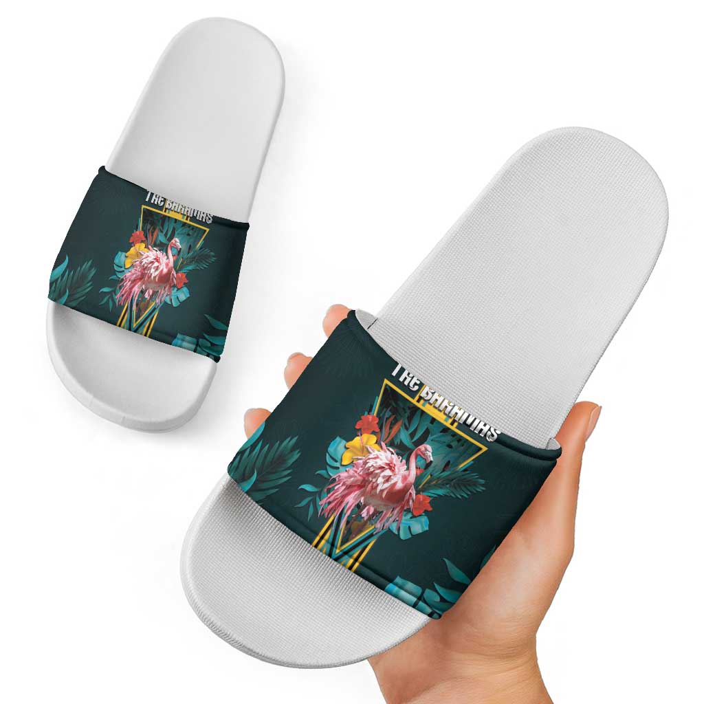 The Bahamas Slide Sandals The Flamingo Tropical Flowers DT05