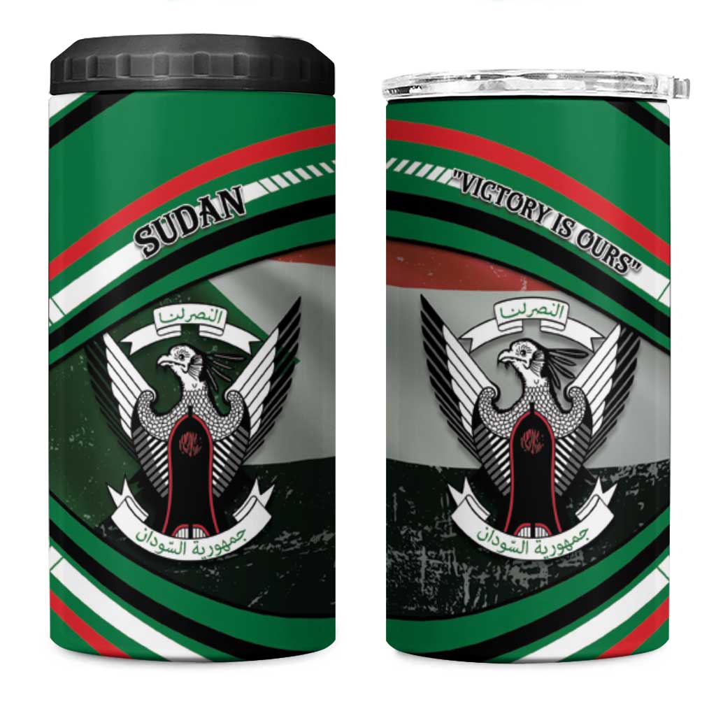 African Sudan 4 in 1 Can Cooler Tumbler Victory Is Ours DT05