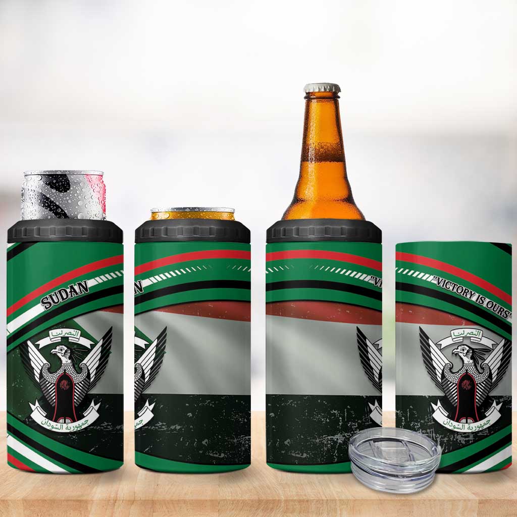 African Sudan 4 in 1 Can Cooler Tumbler Victory Is Ours DT05