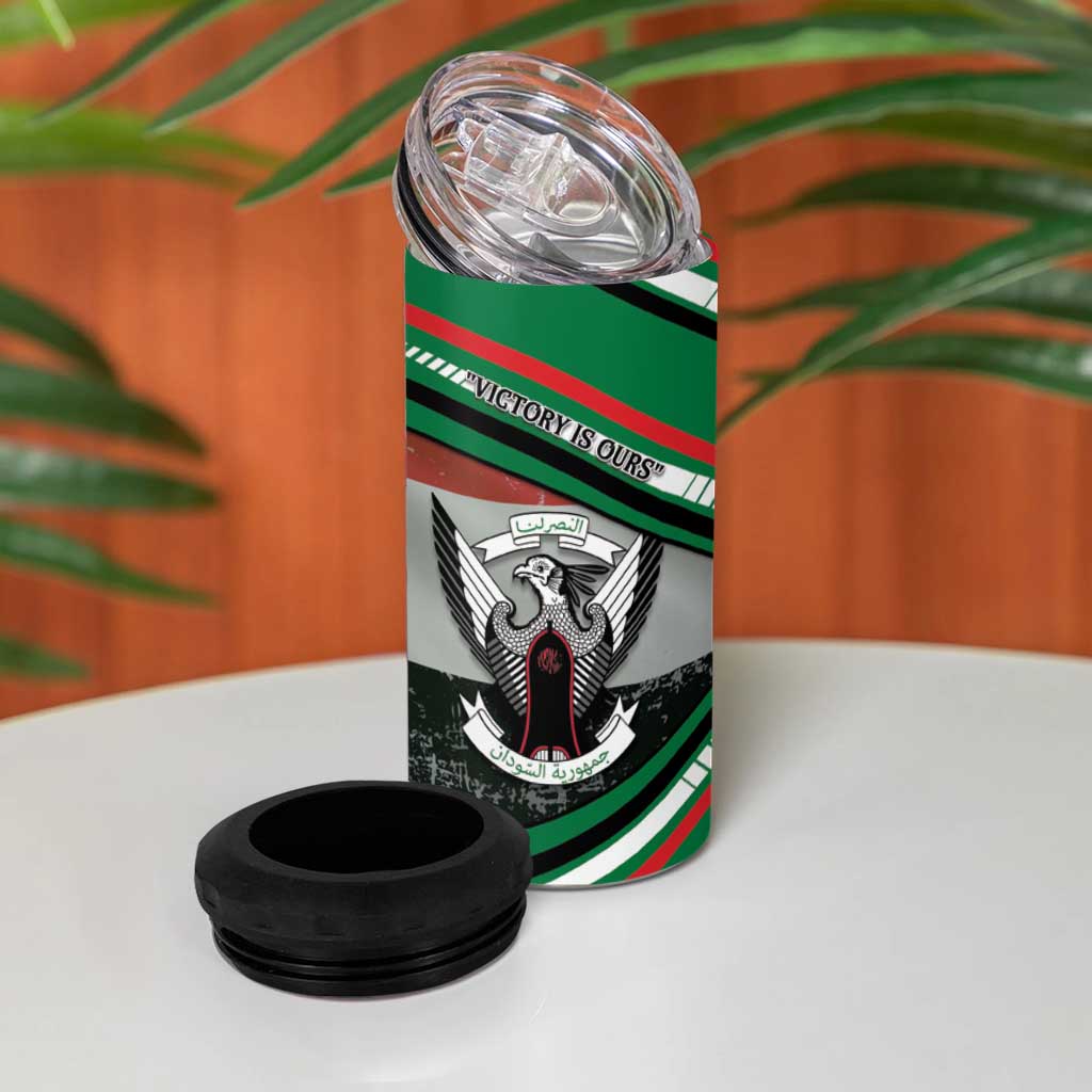 African Sudan 4 in 1 Can Cooler Tumbler Victory Is Ours DT05