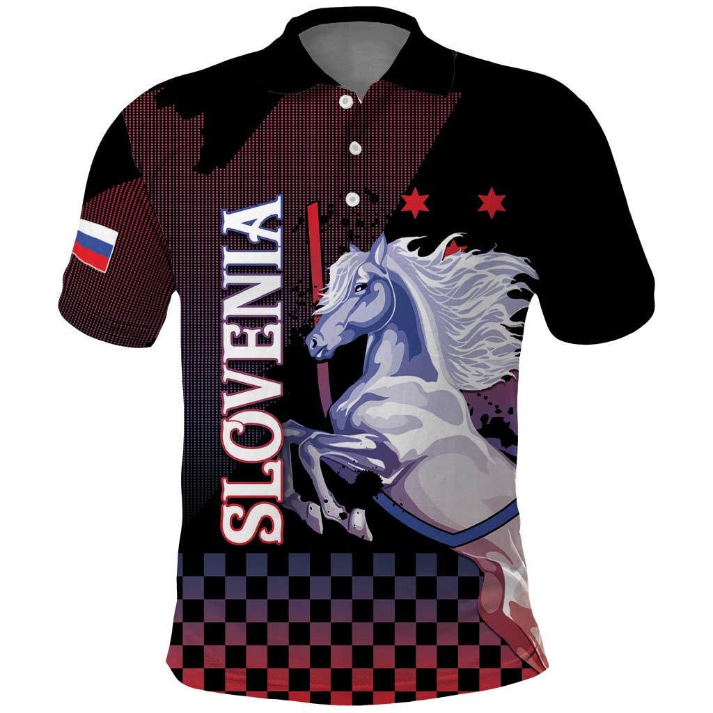 Personalized Slovenia Polo Shirt The Lipizzaner Horse DT05