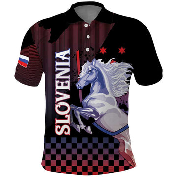 Personalized Slovenia Polo Shirt The Lipizzaner Horse DT05