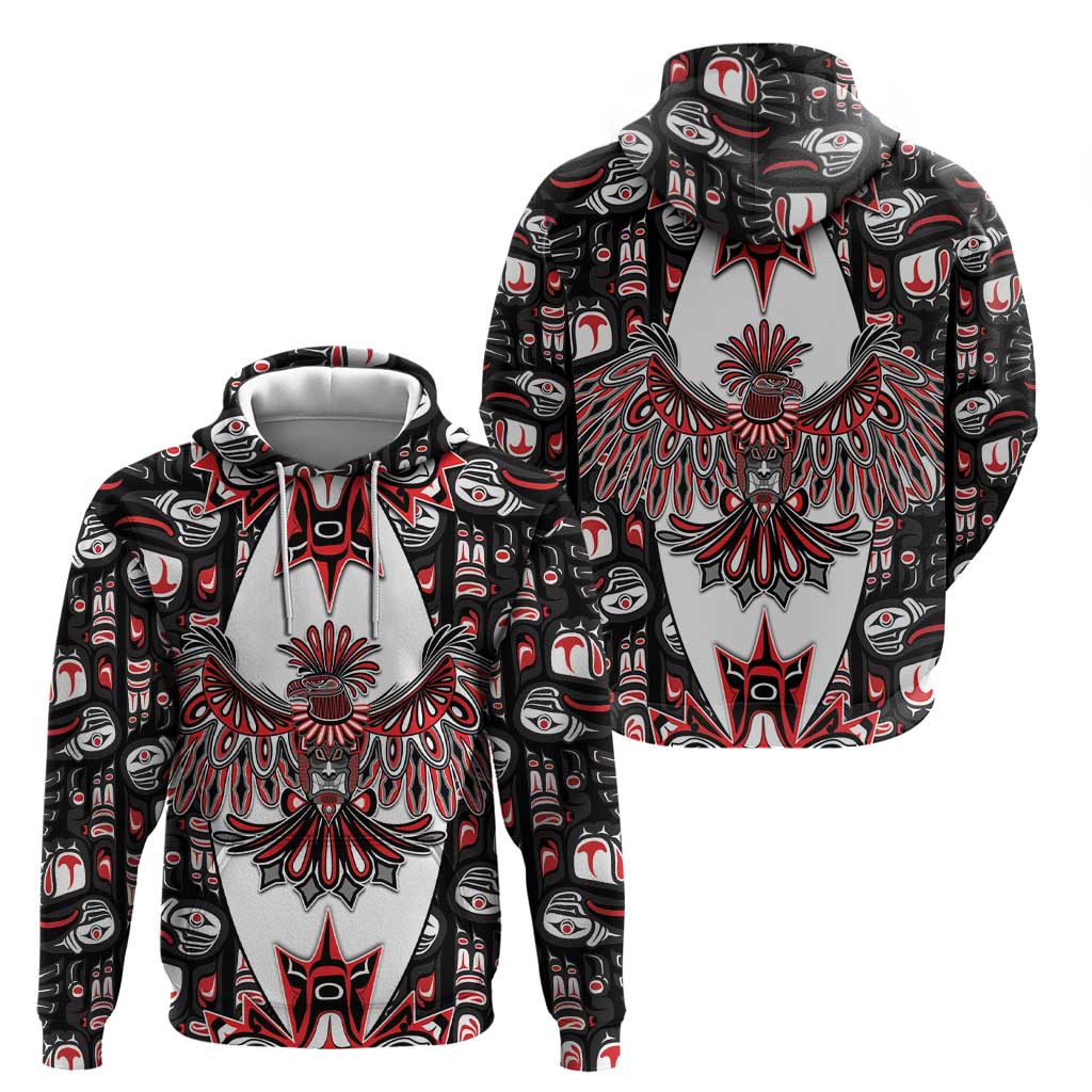 Canada Haida Hoodie Thunderbird Northwest Coast Indigenous DT05