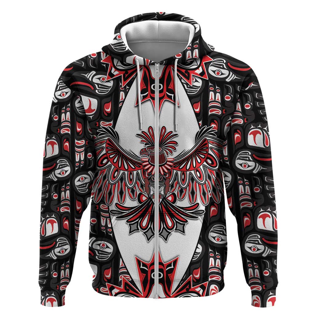 Canada Haida Hoodie Thunderbird Northwest Coast Indigenous DT05