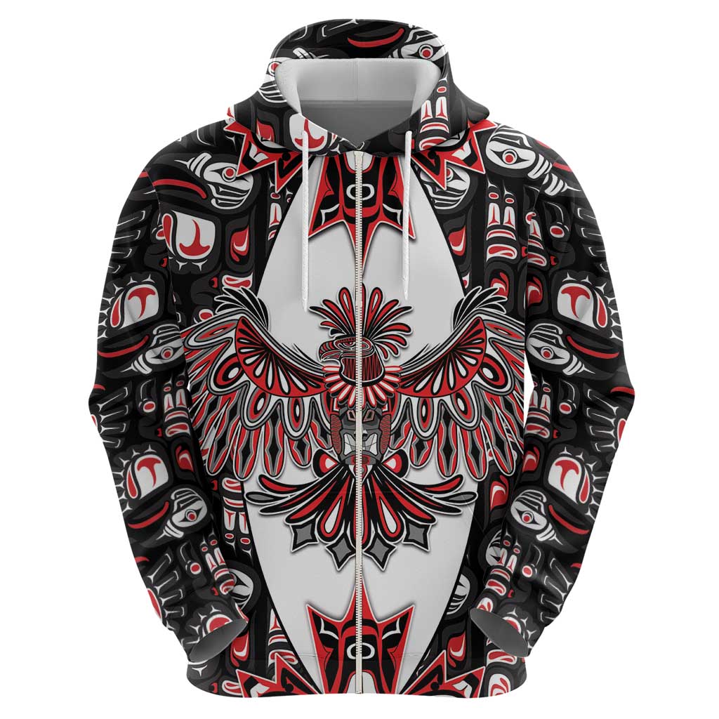 Canada Haida Hoodie Thunderbird Northwest Coast Indigenous DT05