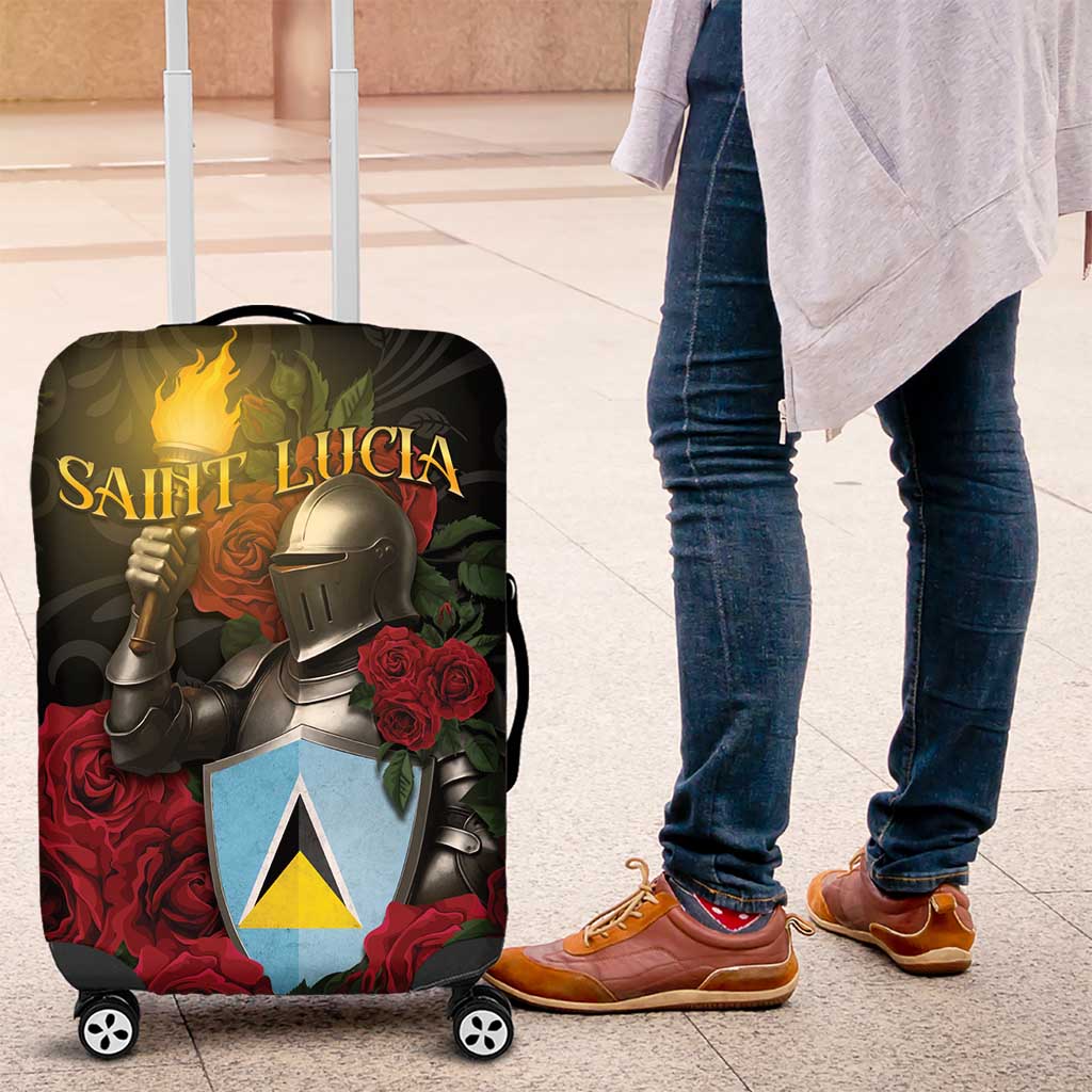 Saint Lucia Luggage Cover Rose Iron Helmet DT05
