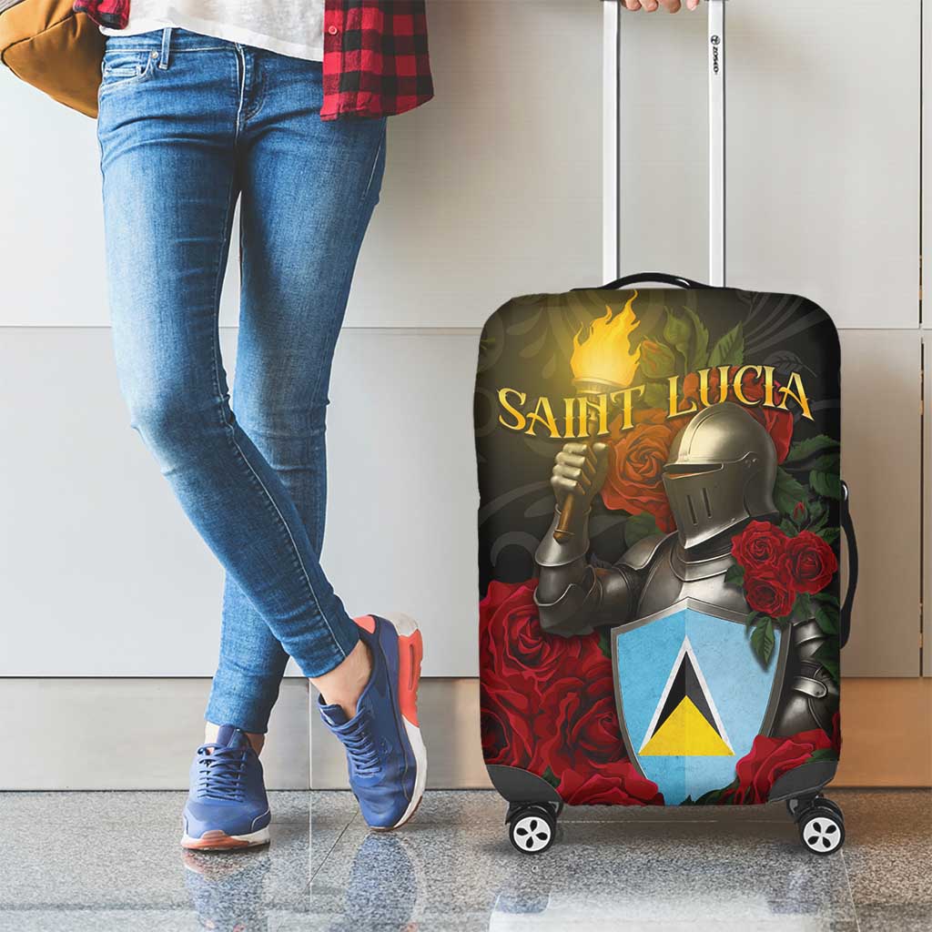 Saint Lucia Luggage Cover Rose Iron Helmet DT05