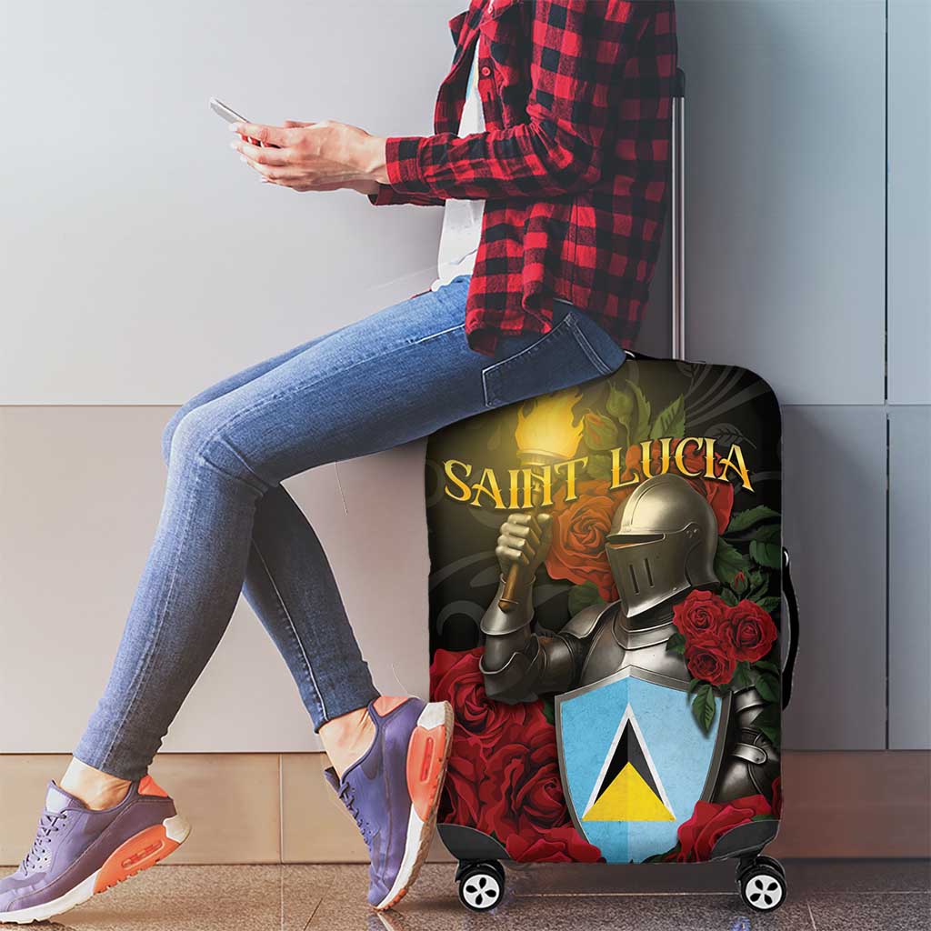 Saint Lucia Luggage Cover Rose Iron Helmet DT05
