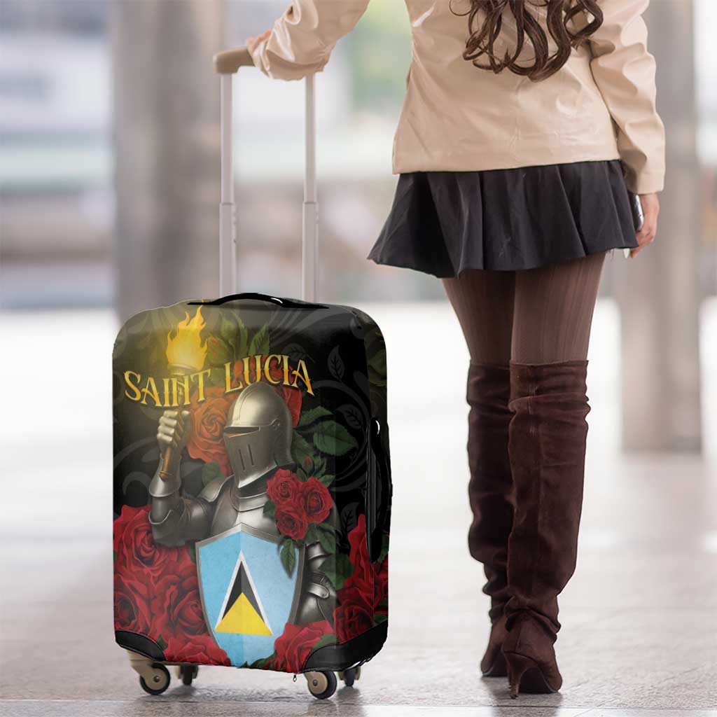 Saint Lucia Luggage Cover Rose Iron Helmet DT05