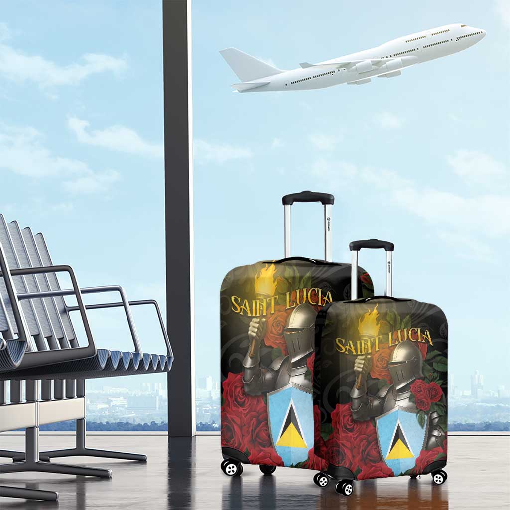 Saint Lucia Luggage Cover Rose Iron Helmet DT05