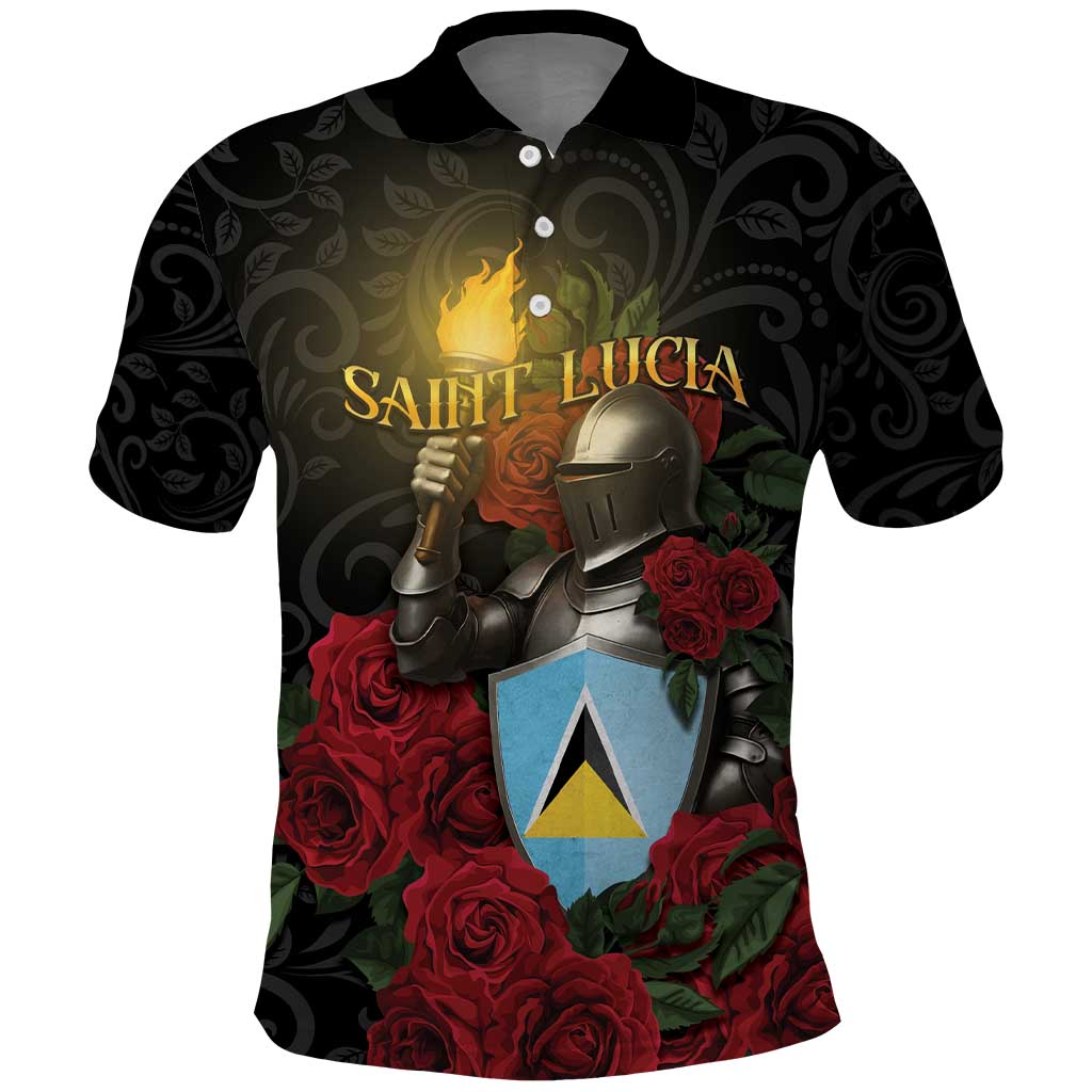 Saint Lucia Polo Shirt Rose Iron Helmet DT05