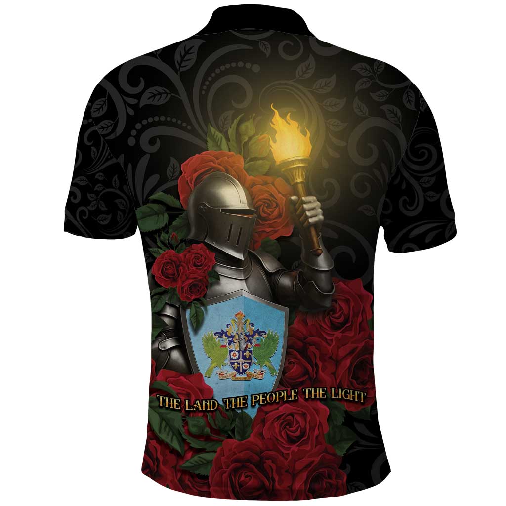 Saint Lucia Polo Shirt Rose Iron Helmet DT05