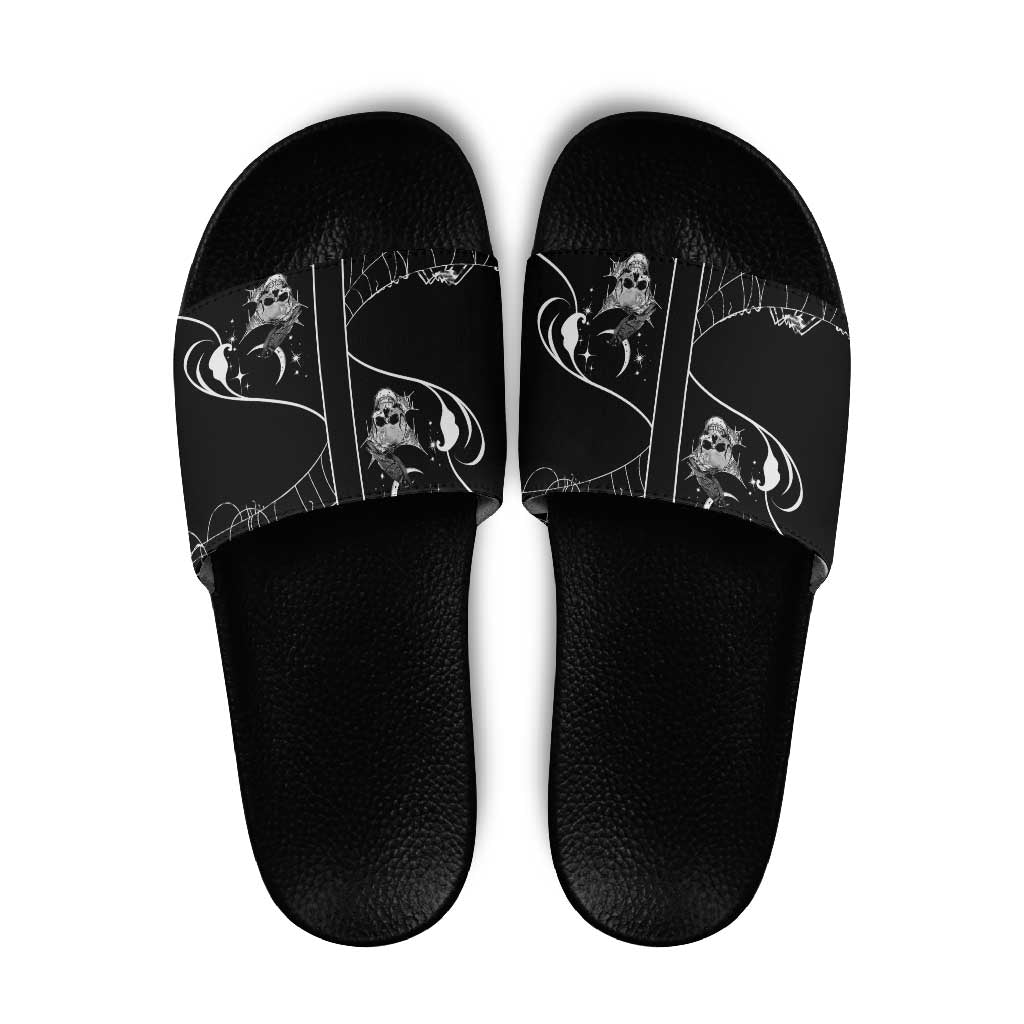 Skull Cowboy Slide Sandals Western Yoke Style DT05