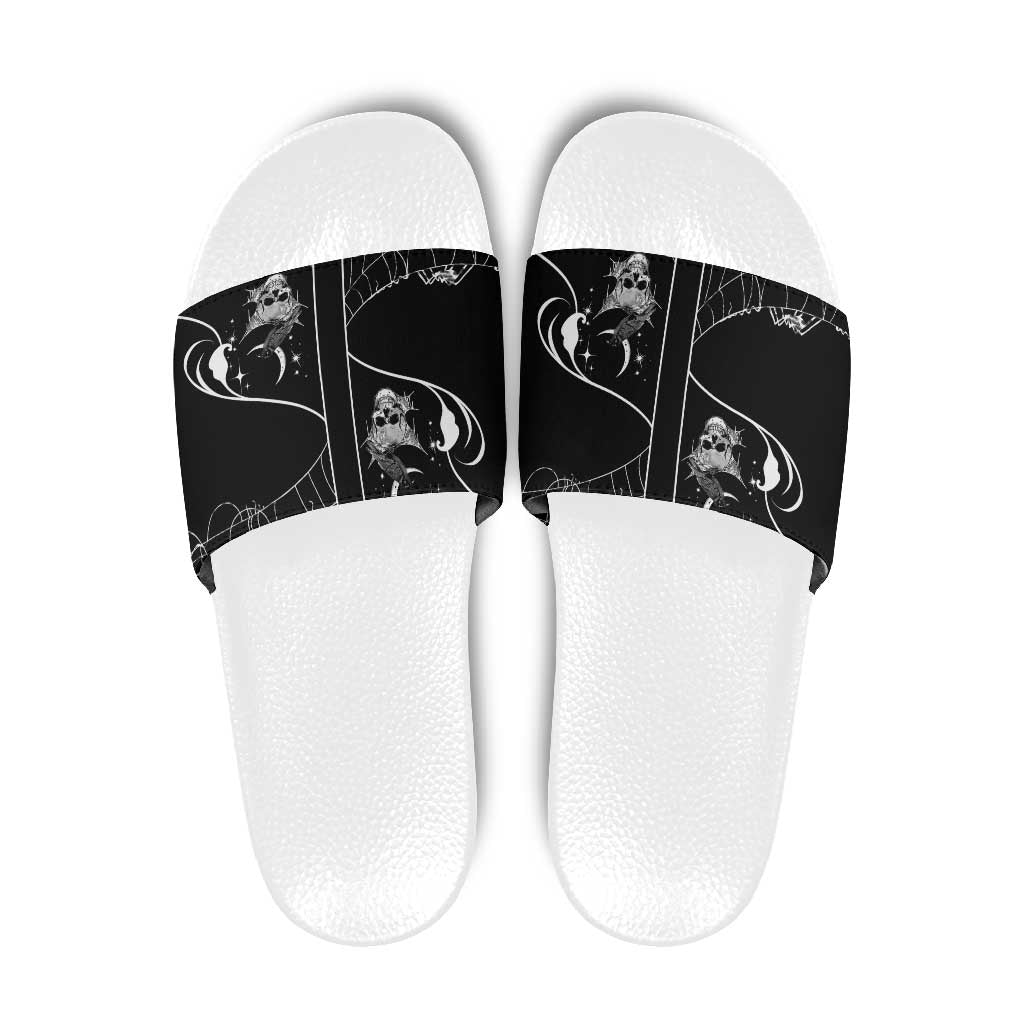 Skull Cowboy Slide Sandals Western Yoke Style DT05