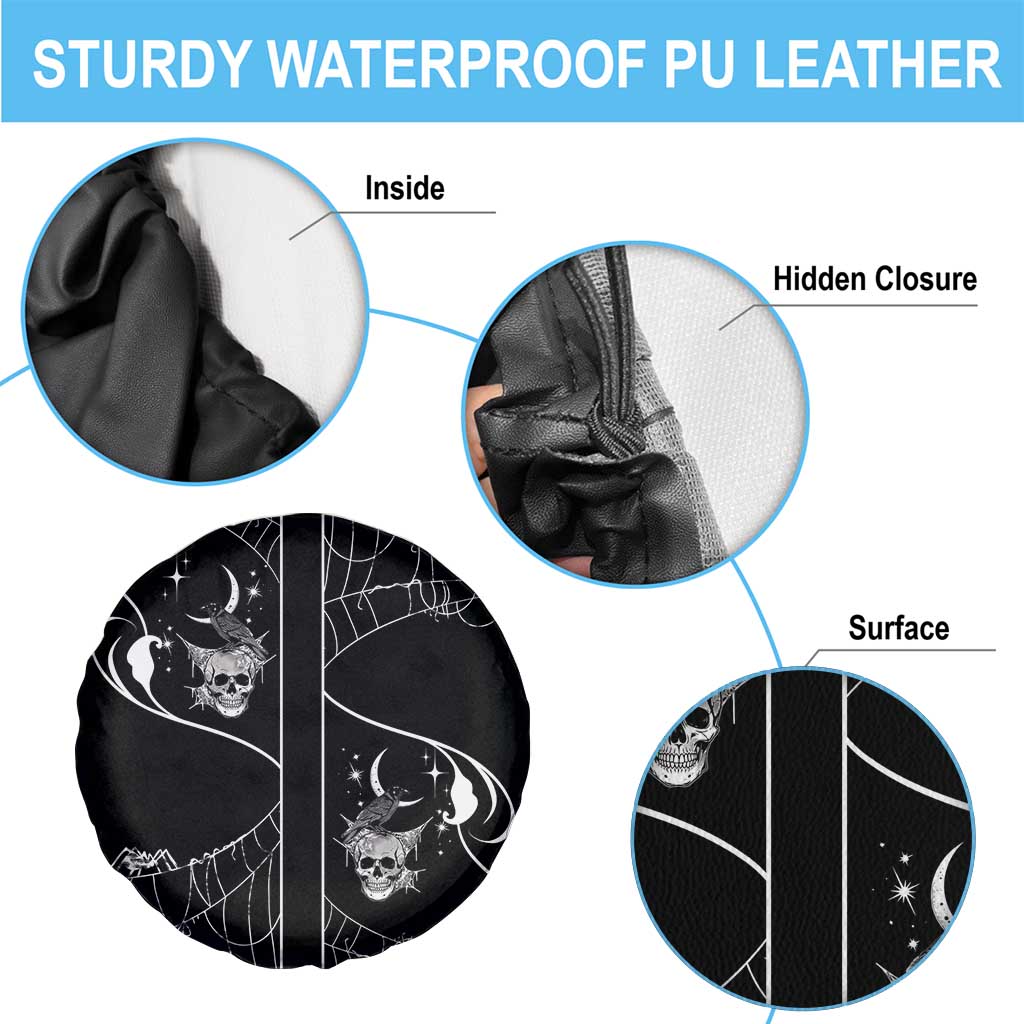 Skull Cowboy Spare Tire Cover Western Yoke Style DT05