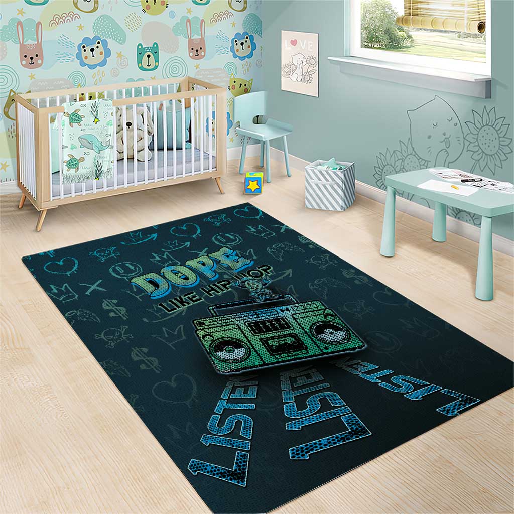 Dope Like Hip Hop Area Rug Hiphop Graffiti Style DT05
