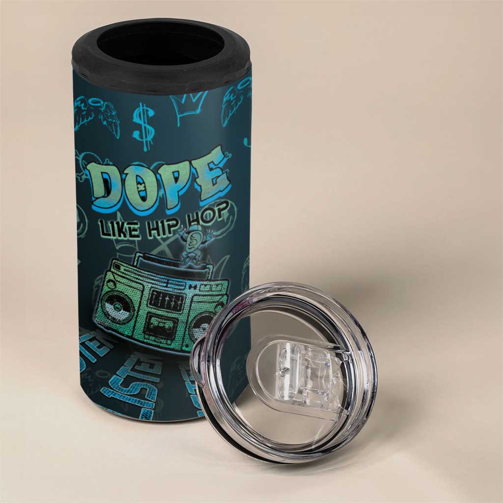 Dope Like Hip Hop 4 in 1 Can Cooler Tumbler Hiphop Graffiti Style DT05