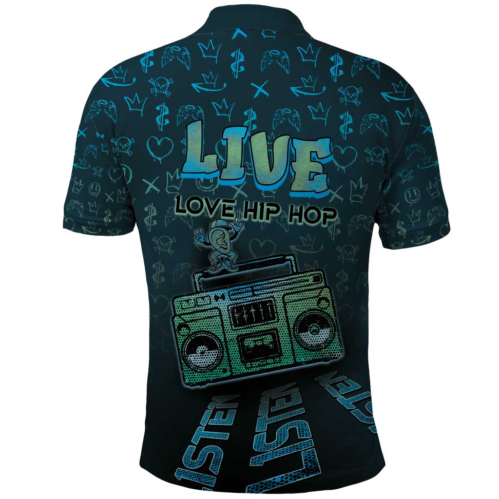 Dope Like Hip Hop Polo Shirt Hiphop Graffiti Style DT05