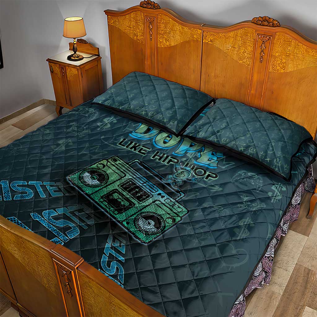 Dope Like Hip Hop Quilt Bed Set Hiphop Graffiti Style DT05