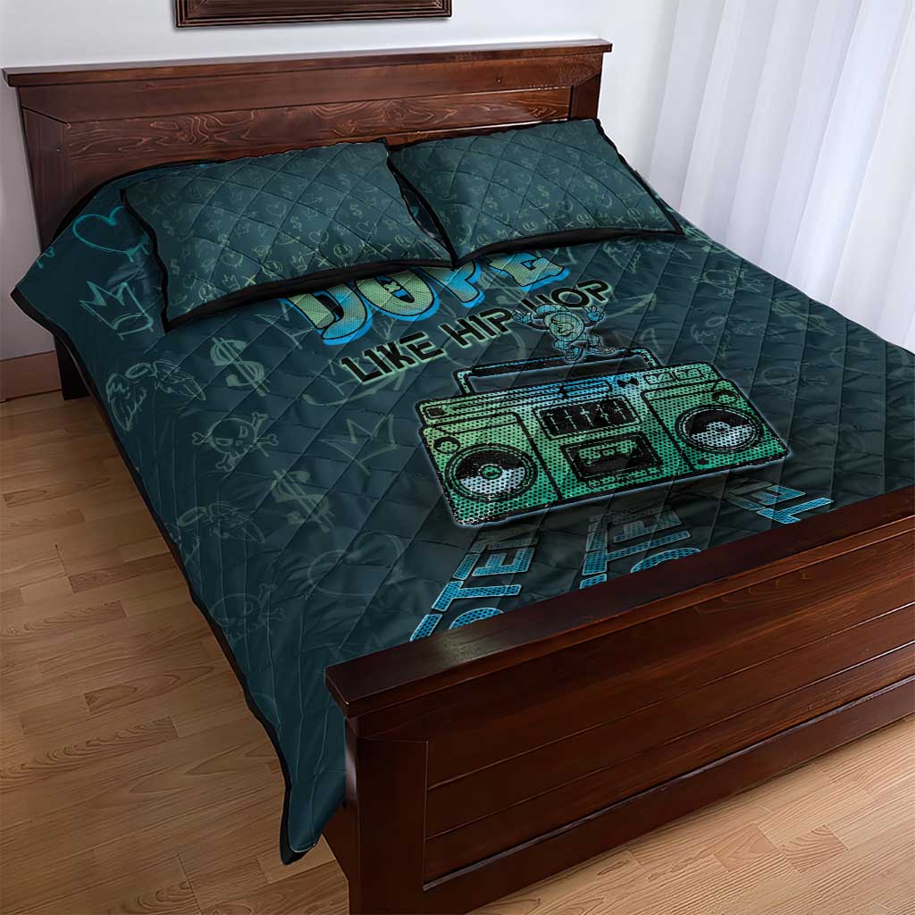 Dope Like Hip Hop Quilt Bed Set Hiphop Graffiti Style DT05