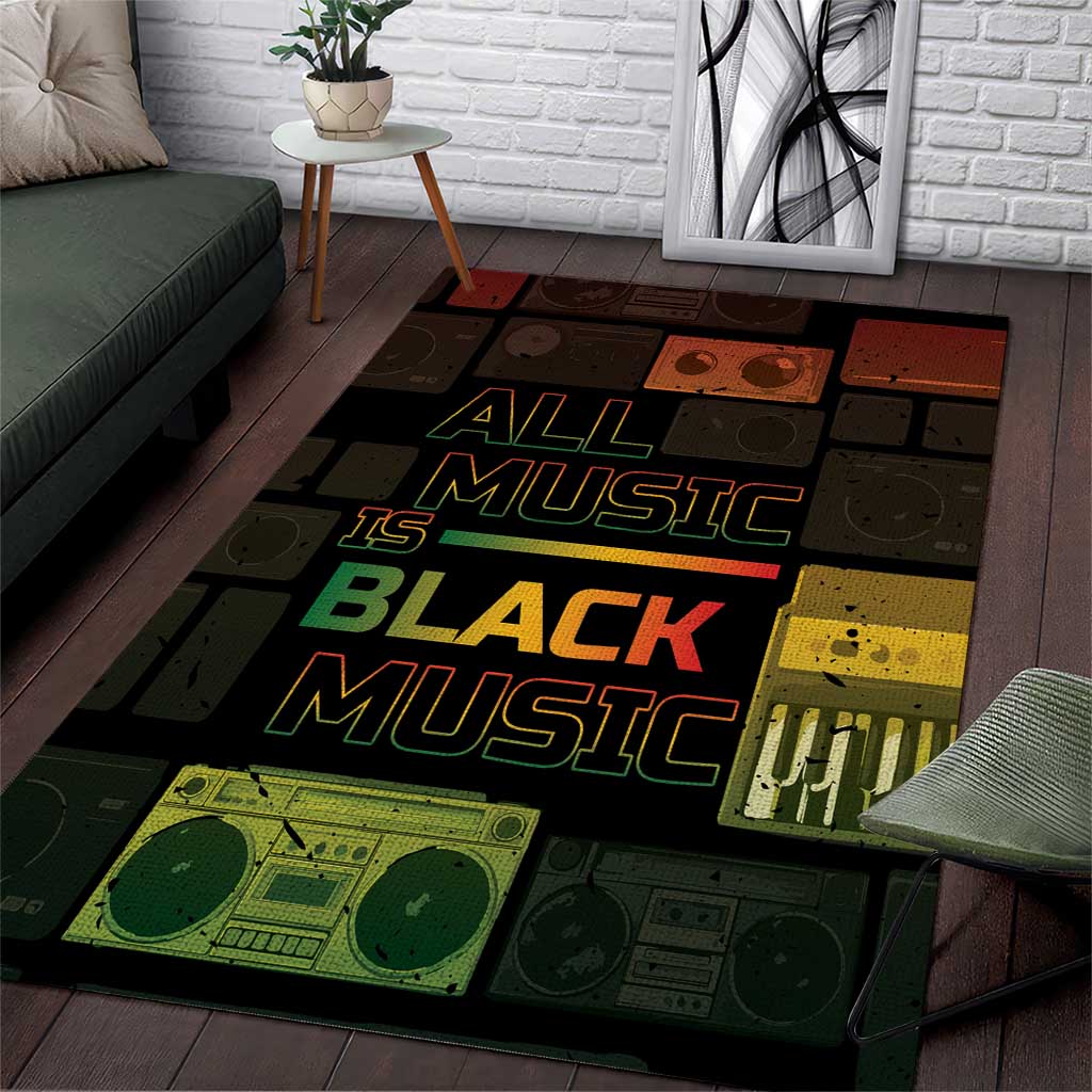 Black Music Month Area Rug All Music Is Black Music DT05