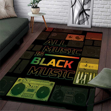 Black Music Month Area Rug All Music Is Black Music DT05