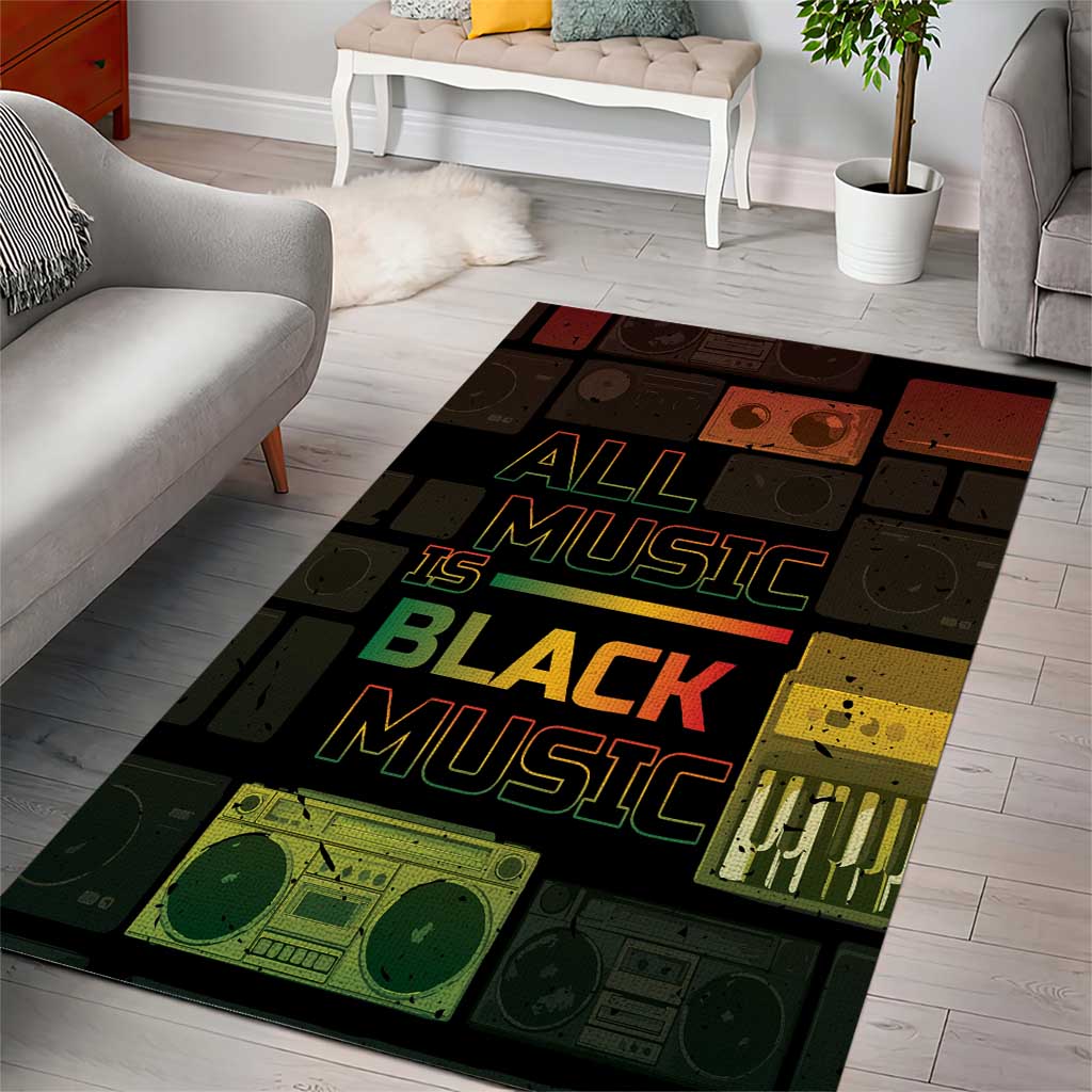 Black Music Month Area Rug All Music Is Black Music DT05