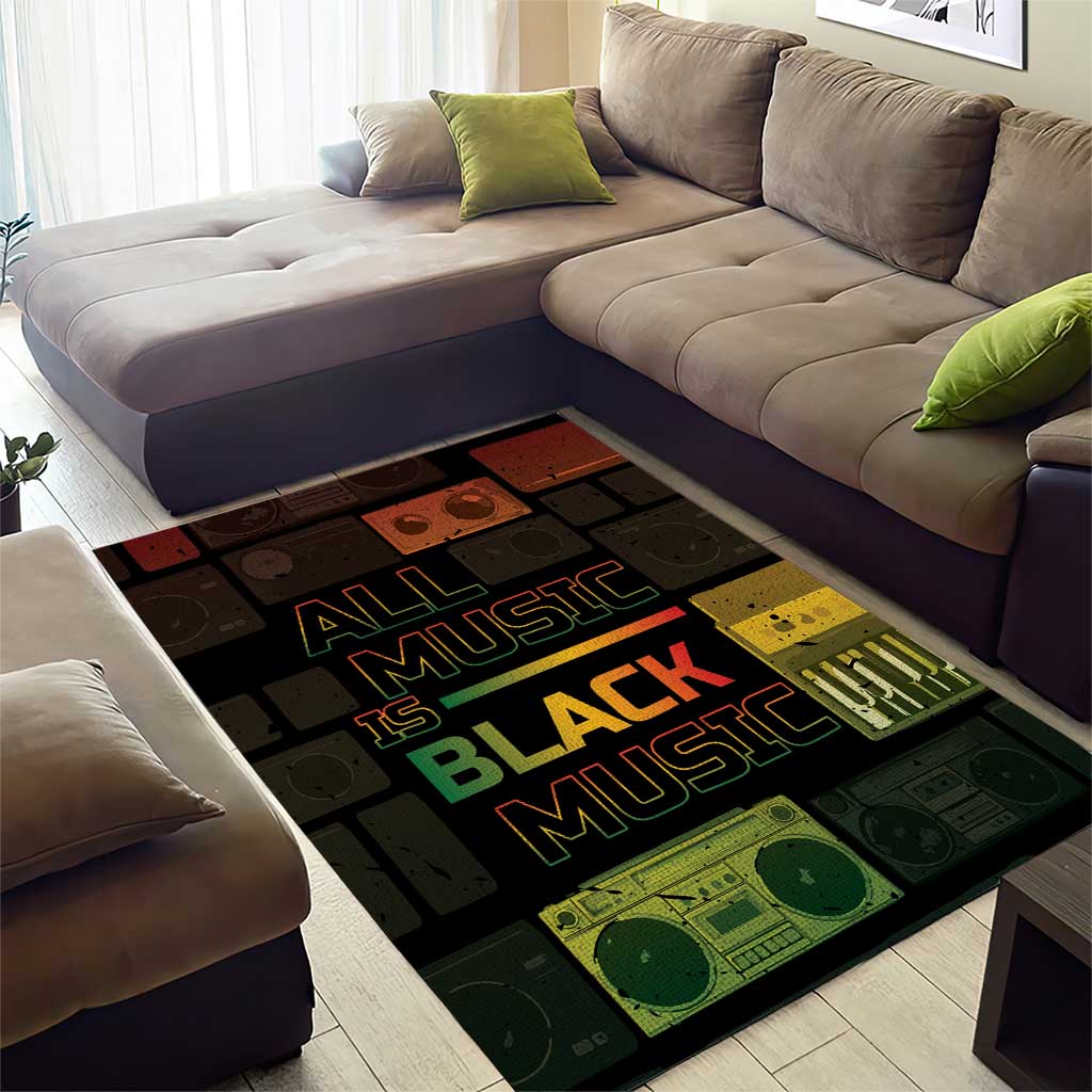 Black Music Month Area Rug All Music Is Black Music DT05