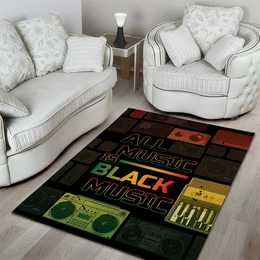 Black Music Month Area Rug All Music Is Black Music DT05