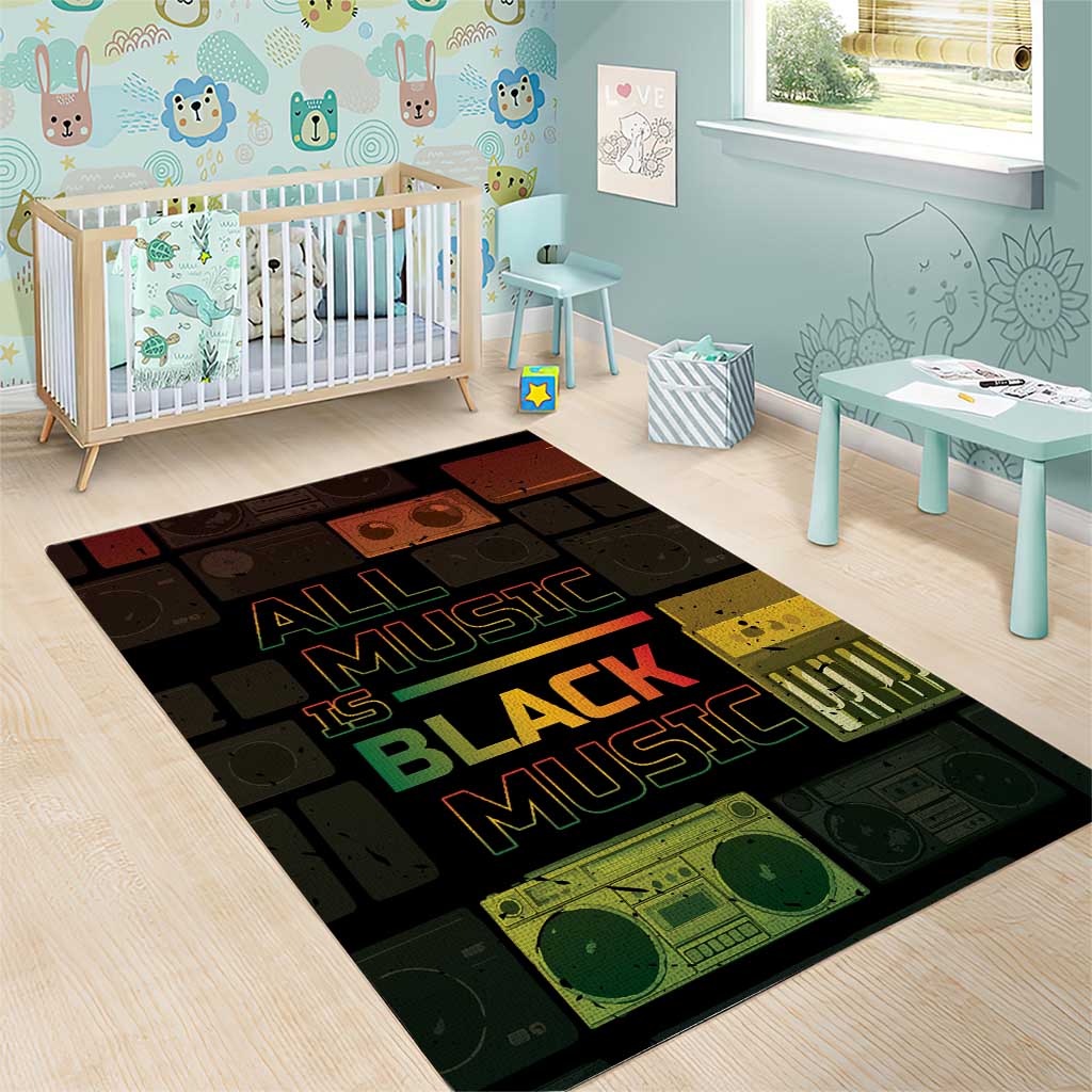 Black Music Month Area Rug All Music Is Black Music DT05