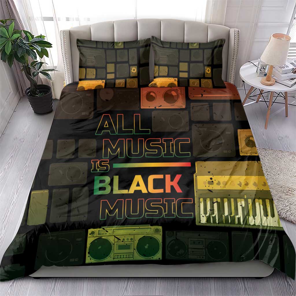 Black Music Month Bedding Set All Music Is Black Music DT05